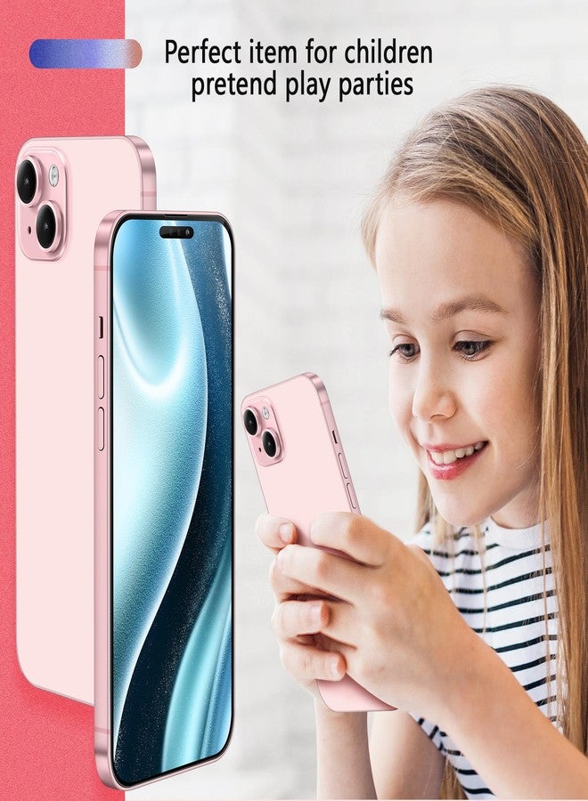 FufoneUS Non-Working Replica Realistic Pretend Play Phones Dummy Display Phone Model for Phone 15 Plus Fake Model Phone Baby Cell Phone Toy (for 15 Plus Blue blackscreen) - Image 2